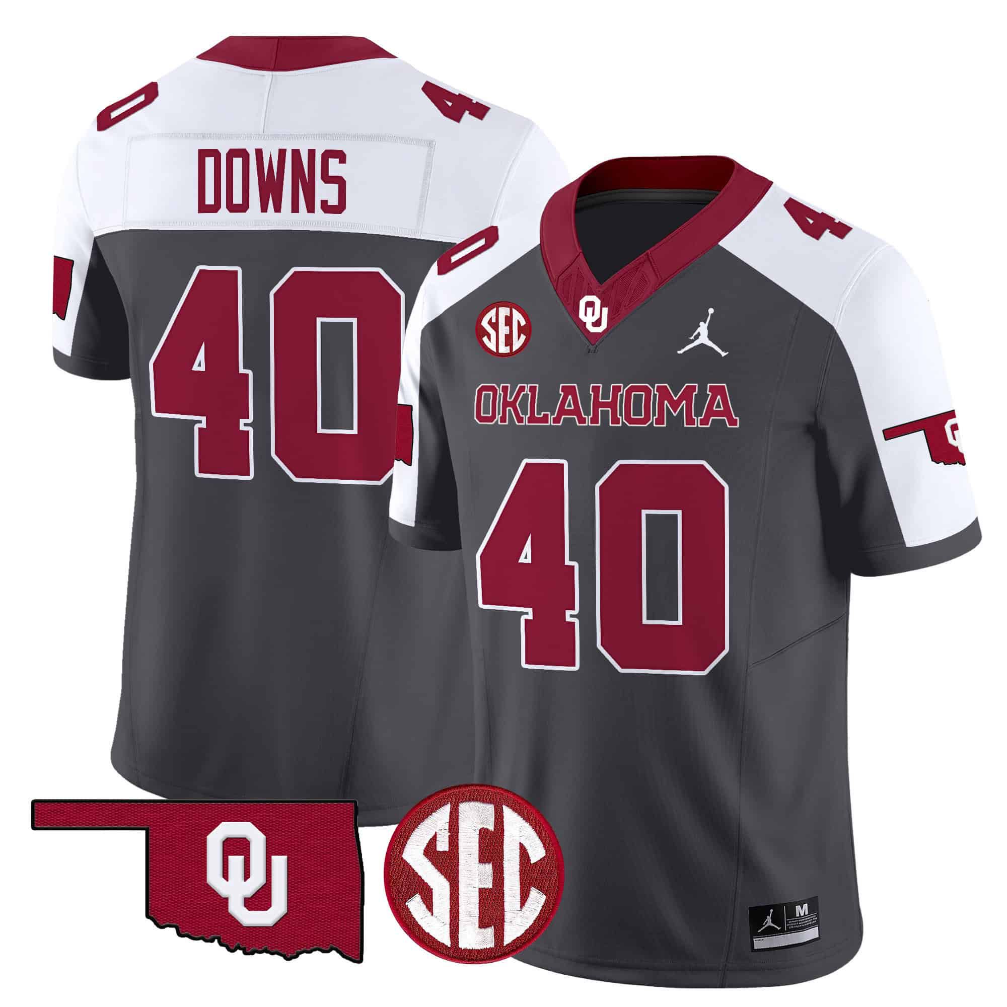 Men Oklahoma Sooners #40 Downs Black 2024 Vapor Limited NCAA Jersey->ncaa teams->NCAA Jersey